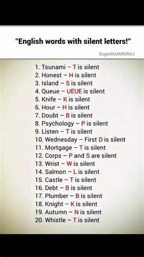 Why is the K silent in 'knife'? English silent letters explained