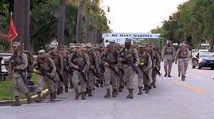 One last angle for you Fox! Congrats and enjoy your time on leave! The men of Fox Company march to the Emblem Ceremony. Grad date #Aug312018 #ParrisIslandPhotography Last chance for grad day shipping, order by midnight and it will ship tomorrow so you can view the photo disk with your Marine on leave. Order Here - https://www.parrisislandphotography.com?utm_source=facebook&utm_medium=post&utm_campaign=video_posts | Recruit Training Photography