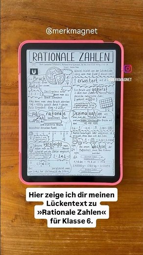 Rationale Zahlen üben | Lückentext Klasse 6 (Brüche & Dezimalzahlen) #mathematikunterricht #eduki