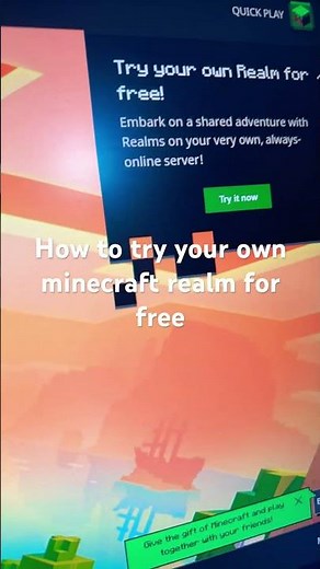 How to try your own minecraft realm for free