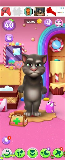 tom is angry because I touch tail