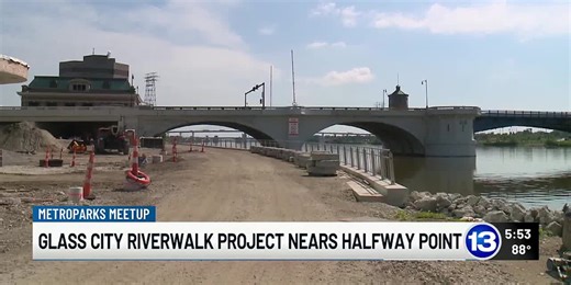 Glass City Riverwalk project nears its halfway point