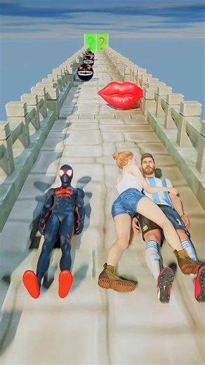 Spider-Man Miles vs Messi | GTA V New Save Run Funny Epic Challenge! 😱🔥