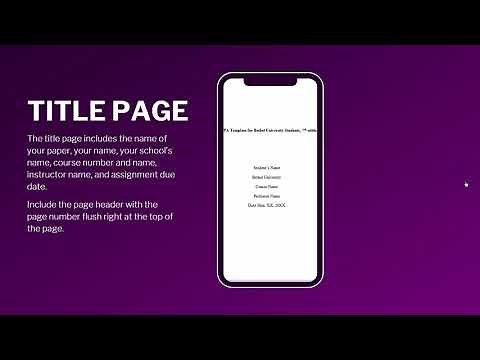 Formatting a Student Paper in APA 7th Edition Style