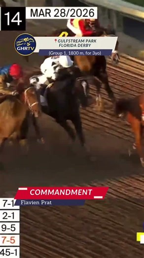 COMMANDMENT beats THE PUMA in the Florida Derby 🥇🏵️