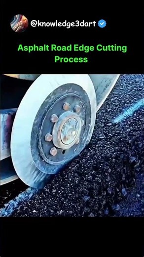 Asphalt Road Edge Cutting Process #construction
