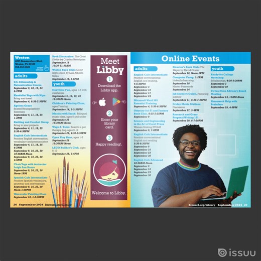 Find fun, free events & resources in the September Library Magazine. https://bit.ly/BCLsept2024 | Broward County Library | Facebook