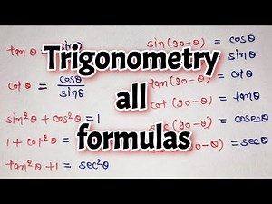 Trigonometry All Formulas | त्रिकोणमिति के सभी सूत्र | Trigonometry Class 10 | #10thclassboardexam
