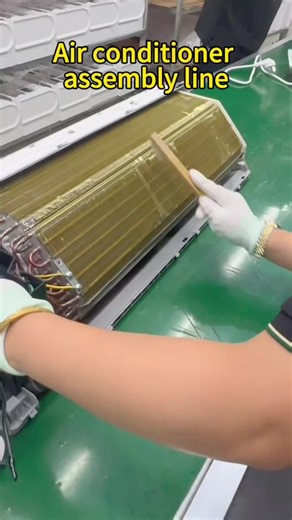 Air conditioning assembly line #Airconditionerline#ACmold#acequipment #accabinet #ACpart#ACR&D#ACTesting#foryou #tiktok