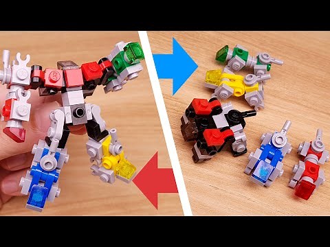 LEGO brick Lion combiner transformer robot tutorial Lion V #LEGO #Voltron #レゴ合体ロボ #レゴアイデア #레고합체로봇