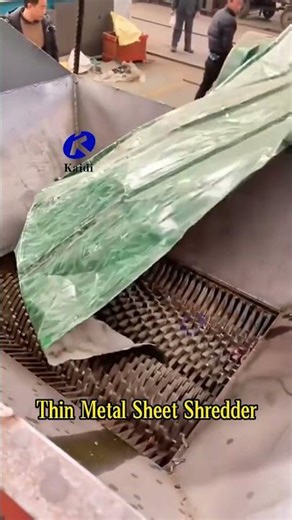 Amazing Scrap Metal Recycling | Thin Steel Sheet Shredded by Double Shaft Shredder
