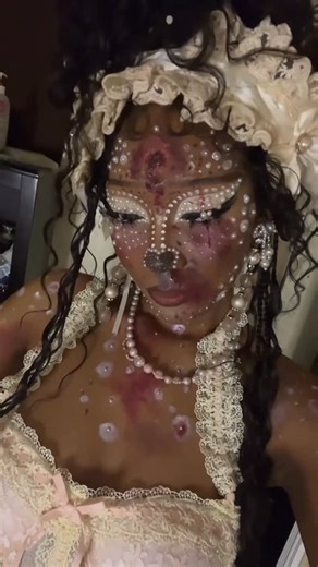 Ambri on Instagram: "Bambii🫶🏽 @ucanbemakeup (paint) @tolytolly (contacts, code:kay20) @colourpopcosmetics (liquid blush) Pearls TikTok shop * * * * * * * * #deerprint#deermakeup#bambimakeup#exploremore✨ #creativemakeup #trending #explore #ootd #explorepage✨ #viral #halloweenmakeup#halloweencostume#halloween"