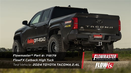 1.5K views · 12 reactions | Bolt-on power and sound for your 2024 Toyota Tacoma!  The Flowmaster FlowFX Cat-back delivers +12 HP & +14 lb-ft, 409 stainless steel durability, dual high-clearance tails for off-road angles, and an easy at-home install. Shop exhaust options for your Tacoma here: https://holley-social.com/CatBackFB #Flowmaster #FlowmasterExhaust #FlowmasterMufflers | Flowmaster | Facebook