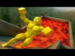 Ultimate Euphoria Ragdoll Physics – Crazy Ramp Fall Into Lava!