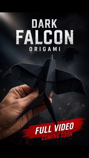Dark Falcon Origami 🦅 | Paper Bird #diy #art #craft