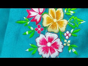 shade flower design machine embroidery for beginners