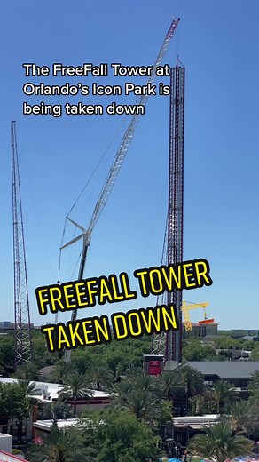 Nearly one year after Tyre Sampson’s tragic accident, the Orlando FreeFall Tower is being dismantled.
