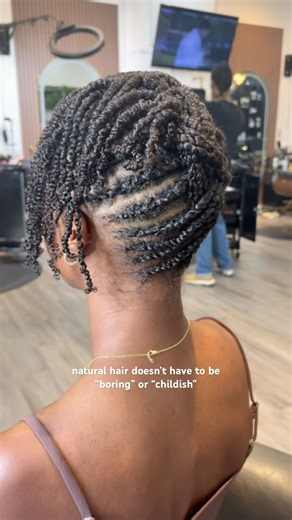 natural hair flat twist updo 🕊️✨ #type4hair #naturalhairstyles #flattwists #lengthretention