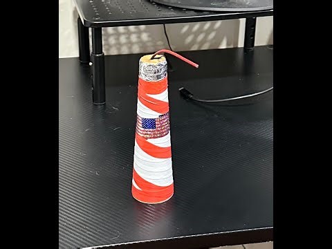 First cone fountain I’ve ever made. #fireworks #pyrotechnics #homemadefireworks #pyro
