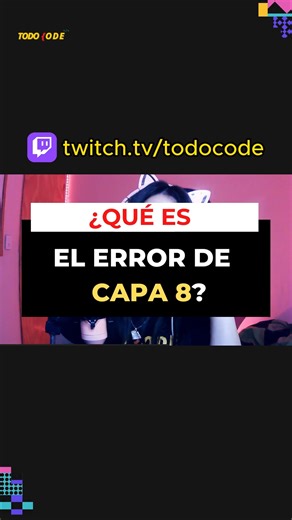 TodoCode on Instagram: "¿Que es un error de capa 8 en informatica? #programacion #backend #frontend #java #html #python"