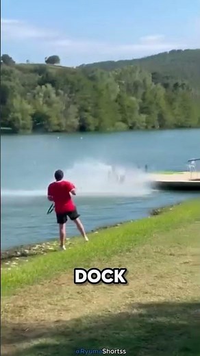 An Elite Skier Athlete Crashed Into a Dock at Full Speed😳