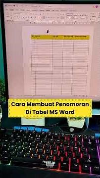 Tutorial singkat cara membuat nomor urut otomatis di tabel Microsoft Word tanpa ketik manual