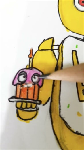 Drawing chica #fnaf #fivenightsatfreddys