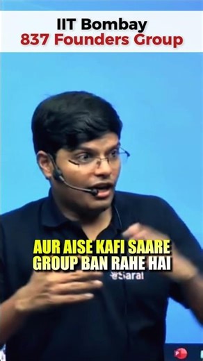 IIT Bombay 837 Founders in One Group 💹 Saransh Sir Shocking Story 😲 | IIT Motivation Status #shorts