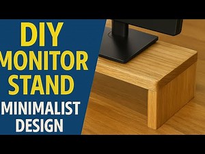 Minimalist DIY Wood Monitor Stand – Easy Build for a Clutter-Free Desk!