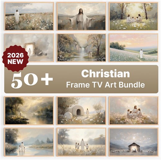 50+ Christian Frame TV Art Bundle, Religious Spring Wall Art for Samsung Frame TV, Vintage Jesus Cross Scripture Display - Etsy