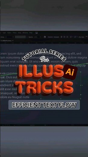 Efficient Text Flow: Managing Overflow in Adobe Illustrator | Easy Tutorial #IllustratorTutorial
