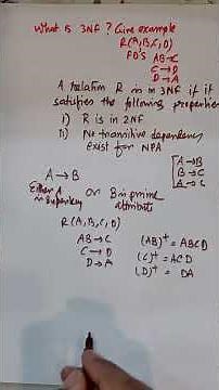 Third Normal Form (3NF) in DBMS | Definition, Rules & Example | Database Normalization #shorts