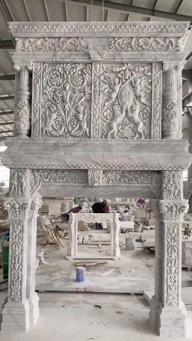 Monumental Carved Gothic Fireplace Mantel - TF260 - Etsy