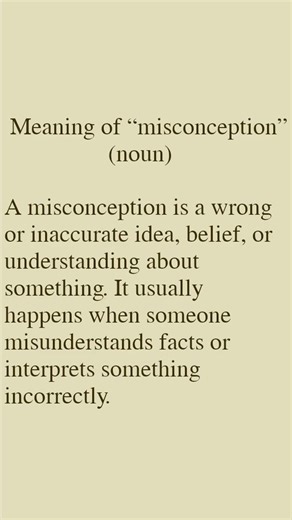 Meaning of “misconception”