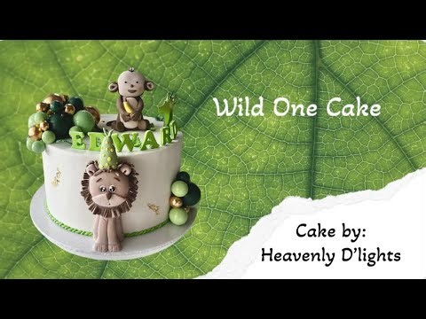 How To Make A Monkey & Lion Fondant FigurinesㅣWild One Themed Birthday Cake
