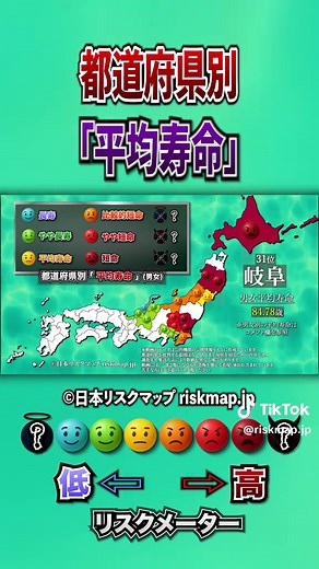 都道府県別の平均寿命ランキング