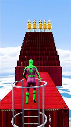 GTA 5 Epic Water Ragdolls | Spider-Man Jumps / Fails ep.18618 #shorts