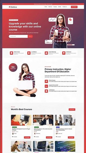 Create A Responsive Education Website Design - HTML / CSS / JavaScript From Scratch