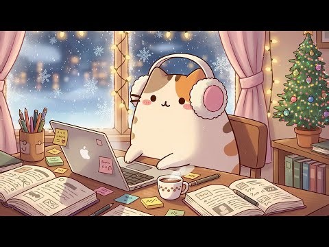 Cat's Winter Study Session 📚 Lofi Music For Study, Work ❄️ Calm Lofi for Focus & Relaxation