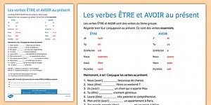 French: Avoir and Être Worksheet