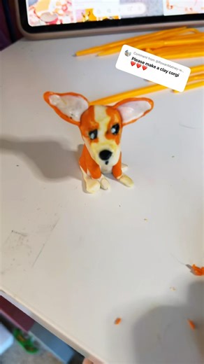 Clay corgi!! #corgi #clay #art #foryou