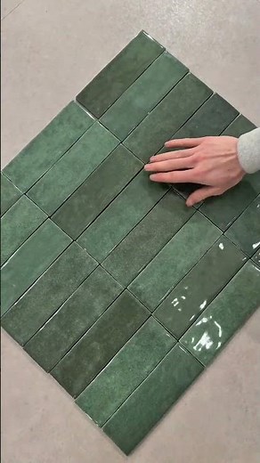 Green bathroom makeover: subway tile renovation & interior design inspiration 🟢✨