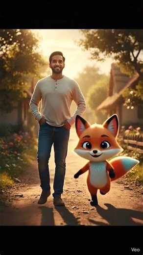 কল্পনার সাথে হাঁটা | Human & Cartoon Walking Together | Cinematic 4K