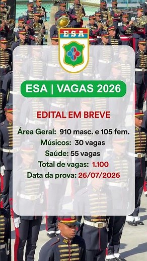 ESA 2026 - Edital em Breve!