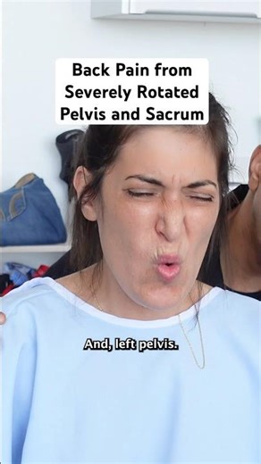Back Pain from Severely Rotated Sacrum Helped! ‪@DrRahim‬ #shorts