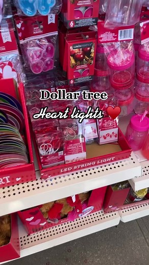 Affordable Dollar Tree Heart String Lights for Valentine's Day