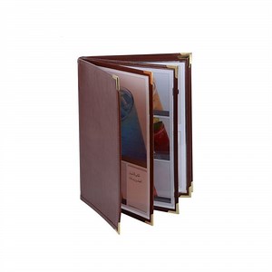 [Hot Item] Menus File Folder Customized Restaurant Menu Holder Premium Brown Leather Menu Cover