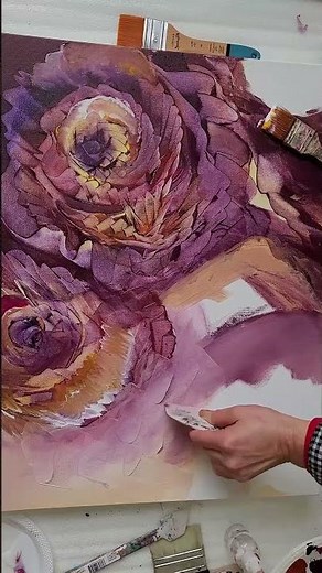 Acrylic painting techniques using Catalyst wedge for beginners & advanced levels tutorial #Shorts