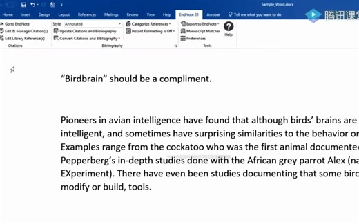 EndNote20使用指南系列(5)参考文献的编排