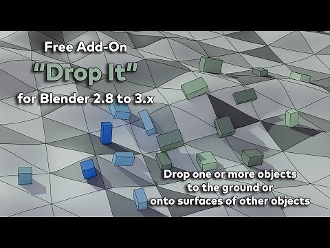 Drop It (Free Add-On for Blender 2.8 to 3.x) (Blender Tutorial)
